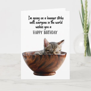 Gato gracioso dentro de una tarjeta de felicitació