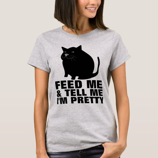 GATO GRANDE, ALIMENTE, DÍGANME QUE SOY CAMISETAS D (Anverso)