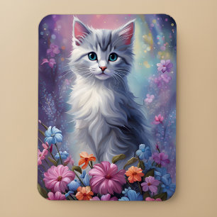 Gato Gris Caprichoso en Jardin Magico Iman de Gati