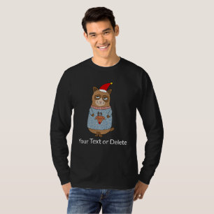 Gato Gruñón Con Suéter Navidad Feo