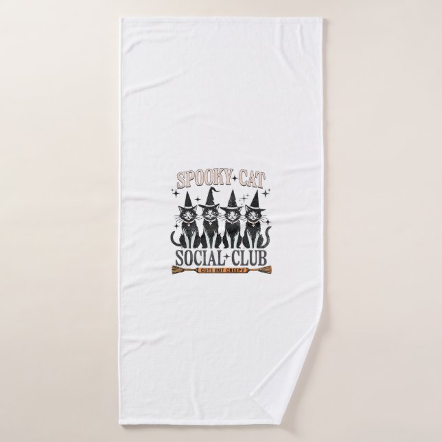 Gato Halloween Tocante Gatito Lover Trick O Trek K (Toalla de baño)