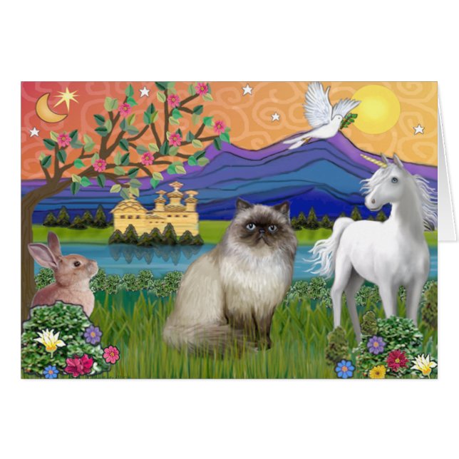 Gato Himalayo de Punta de Chocolate - Tierra de Fa (Anverso (Horizontal))