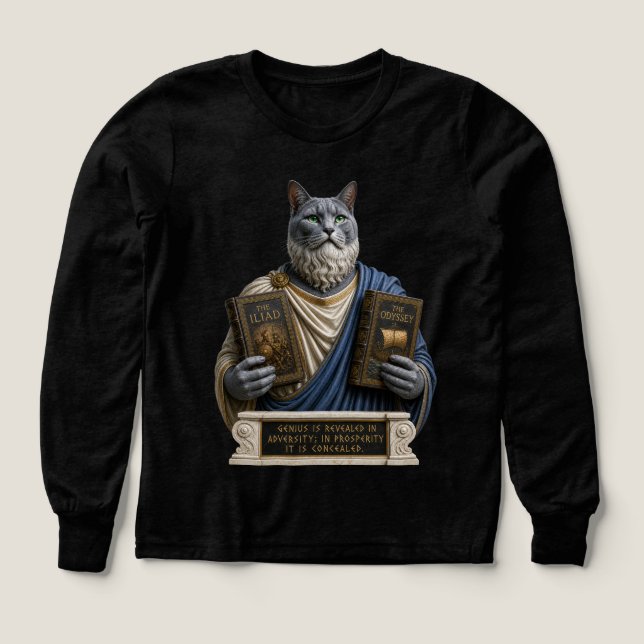 Gato homer azul ruso (Diseño frontal)