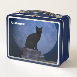 Gato iluminado por la luna