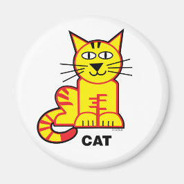 Gato infantil feliz imán