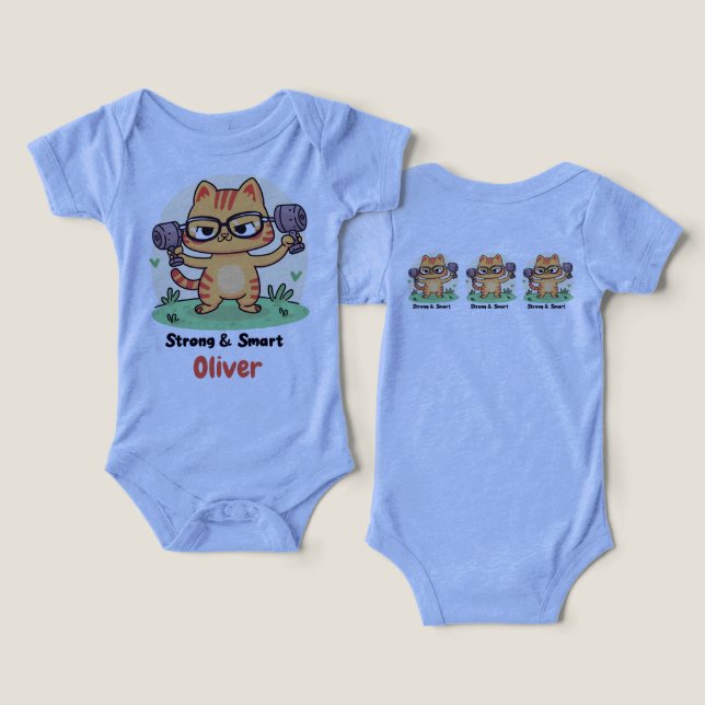 Gato inteligente fuerte (Diseño Anverso y Reverso)