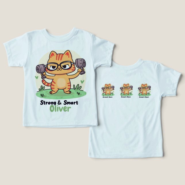 Gato inteligente fuerte (Diseño Anverso y Reverso)