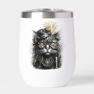 Gato intrigante de estilo Steampunk