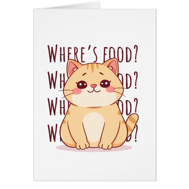 Gato Jengibre Hambriento  (Frente)