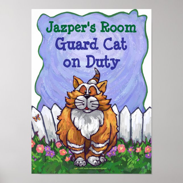 Gato Jengibre Póster de Mi Habitación (Frente)