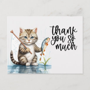Gato jengibre tarjeta de agradecimiento gato está 