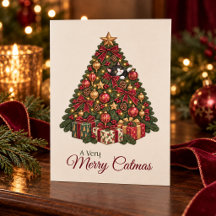 Gato Kitten de árbol de Navidad vintage Feliz Catm