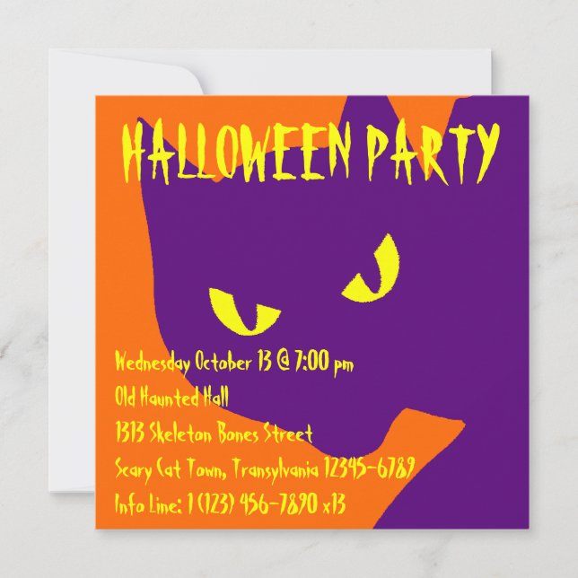 Gato Kitty de Halloween espeluznante (Anverso)