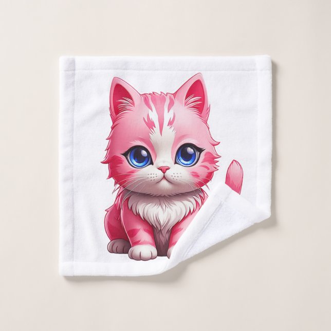 Gato Kitty Rosa (Toallita)