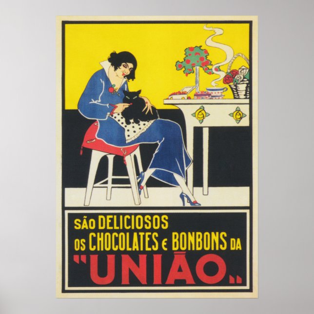 Gato Lady, arte de gato negro, arte de cosecha col (Frente)