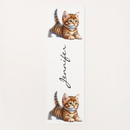 Gato lindo amante Yoga Mat