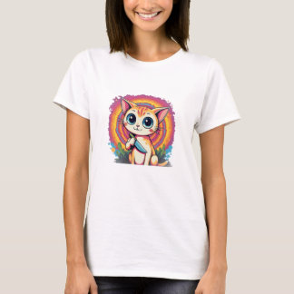 Gato Lindo Con Cuchillo – “¿Qué?” Camiseta Diverti