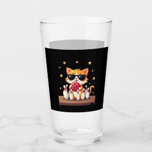 Gato Lindo Con Gafas De Sol Gato Jugando Bolos Par