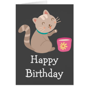 Gato lindo con personalizado de té