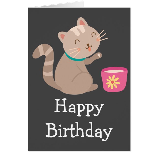 Gato lindo con personalizado de té (Frente)