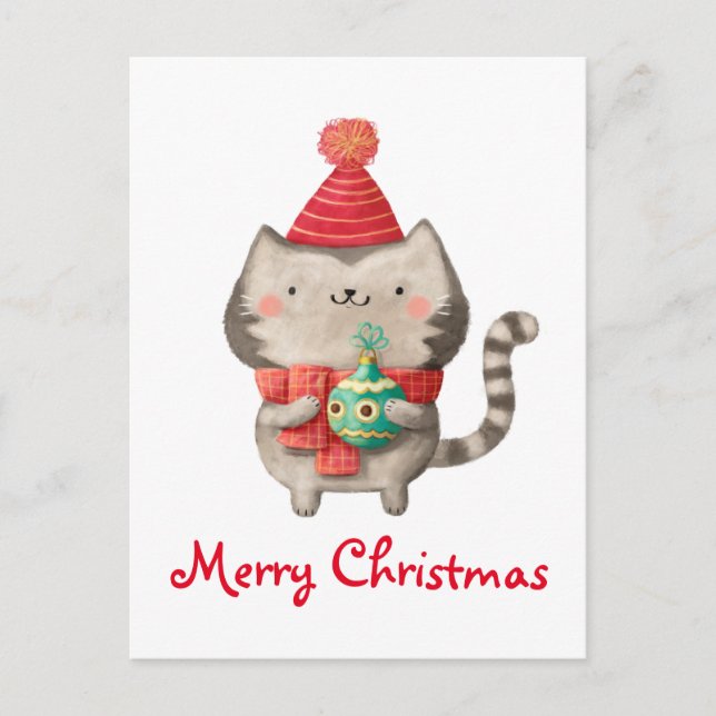 Gato lindo del navidad (Anverso)