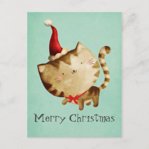 Gato lindo del navidad