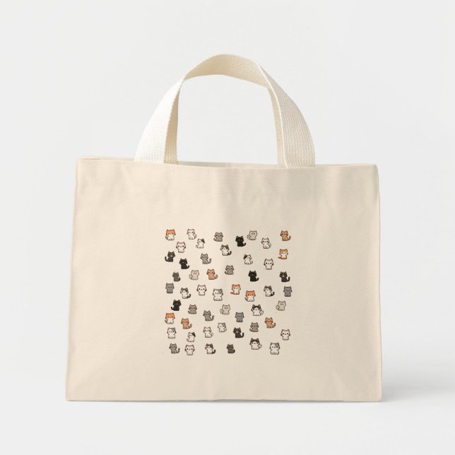 Gato lindo diseñado para bolsa de tocino (Frente)