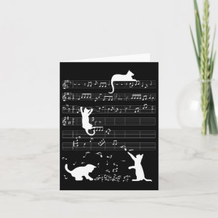 Gato lindo gatito tocando nota musical clave músic