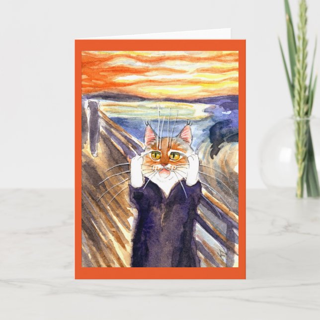 Gato lindo la tarjeta de felicitación de la (Anverso)
