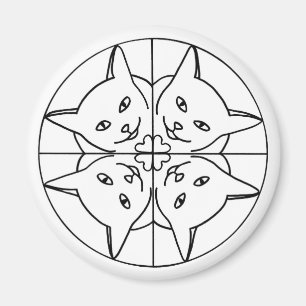 Gato Lover Kaleidoscope Gatos Corazón de imanes