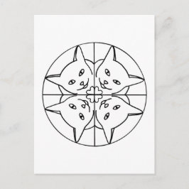 Gato Lover Kaleidoscope Gatos Corazones Postales