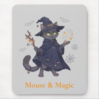 Gato Mágico Adorable Alfombra para Ratón de Hallow