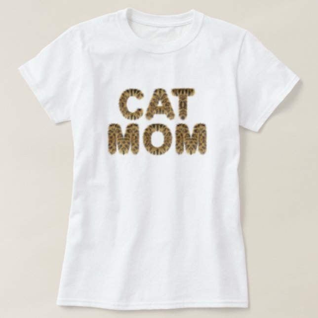 Gato mamá camiseta gato furr texto (Diseño del anverso)