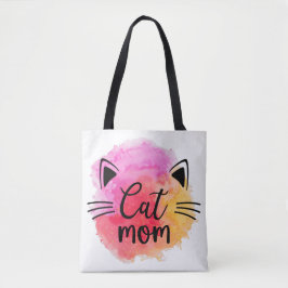Gato mamá colorido lindo gato carita bolsa de dedo
