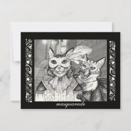 Gato Masquarade, invitaciones de fiesta