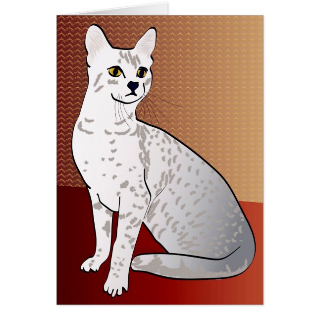 Gato Mau egipcio - fondo de bronce (Frente)