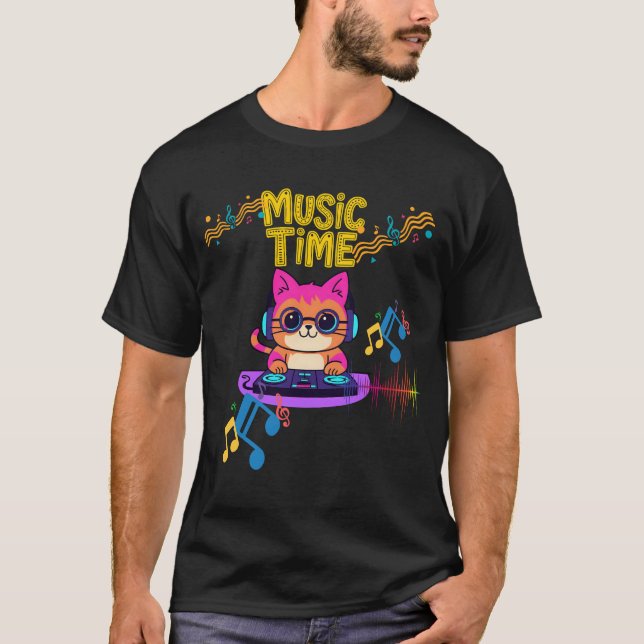 "Gato melódico - Camiseta de Piano Kitty" 🎹 🐱 (Anverso)