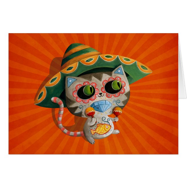 Gato mexicano con el sombrero (Anverso (Horizontal))