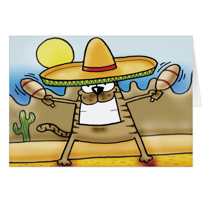 Gato mexicano del sombrero (Anverso (Horizontal))