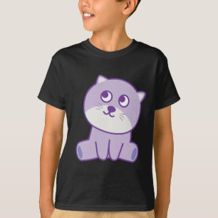 gato mirando al cielo de la camiseta