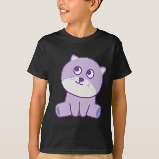 gato mirando al cielo de la camiseta