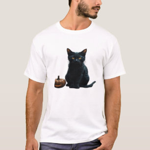 Gato Misterioso en Camiseta Oversized de Bosque En