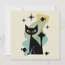 Gato moderno Seattle de mediados del siglo