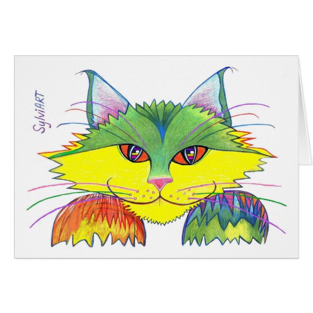 "Gato molesto", derechos reservados ©2003, (Anverso (Horizontal))