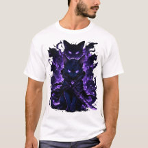 Gato Monarca de las Sombras - Camiseta de Aura Osc