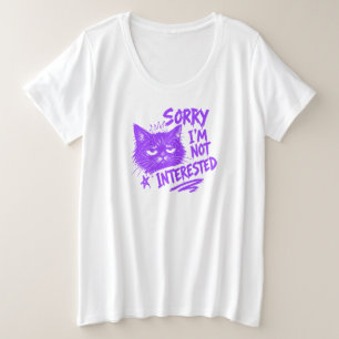Gato Morado Gruñón Divertido Lo Siento No Estoy In
