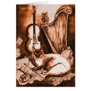 GATO MUSICAL DEL PADRE Y OWL, Blanco Marrón