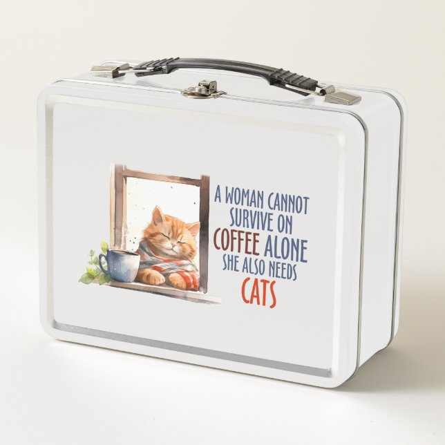 Gato Naranja con sueño con café - Gato acogedor (Anverso)