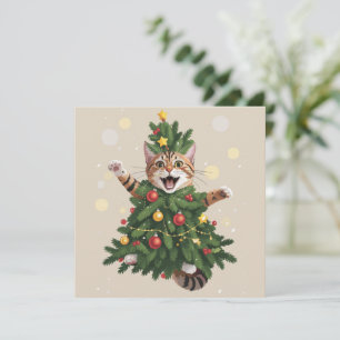 Gato Naranja Jengibre Árbol Navidad Navidades Lind