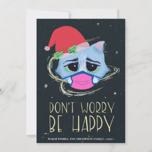 Gato navidad en máscara facial   No te preocupes C